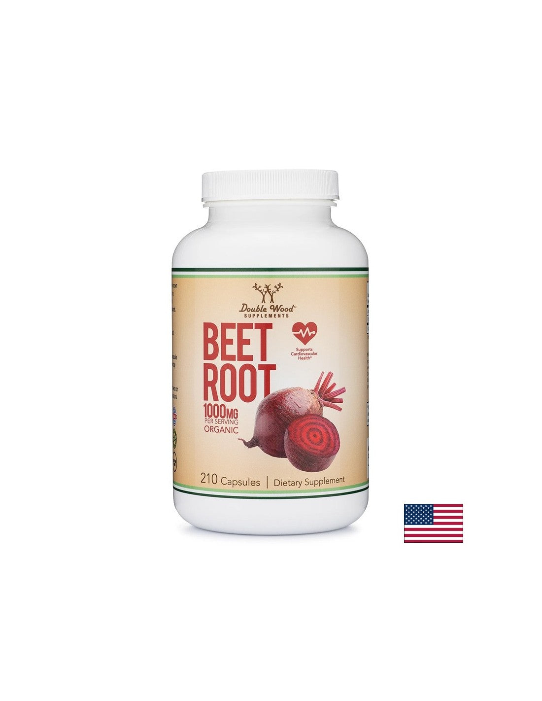 Système cardiovasculaire et détox - Betterave rouge, 210 gélules <tc>Double Wood</tc>