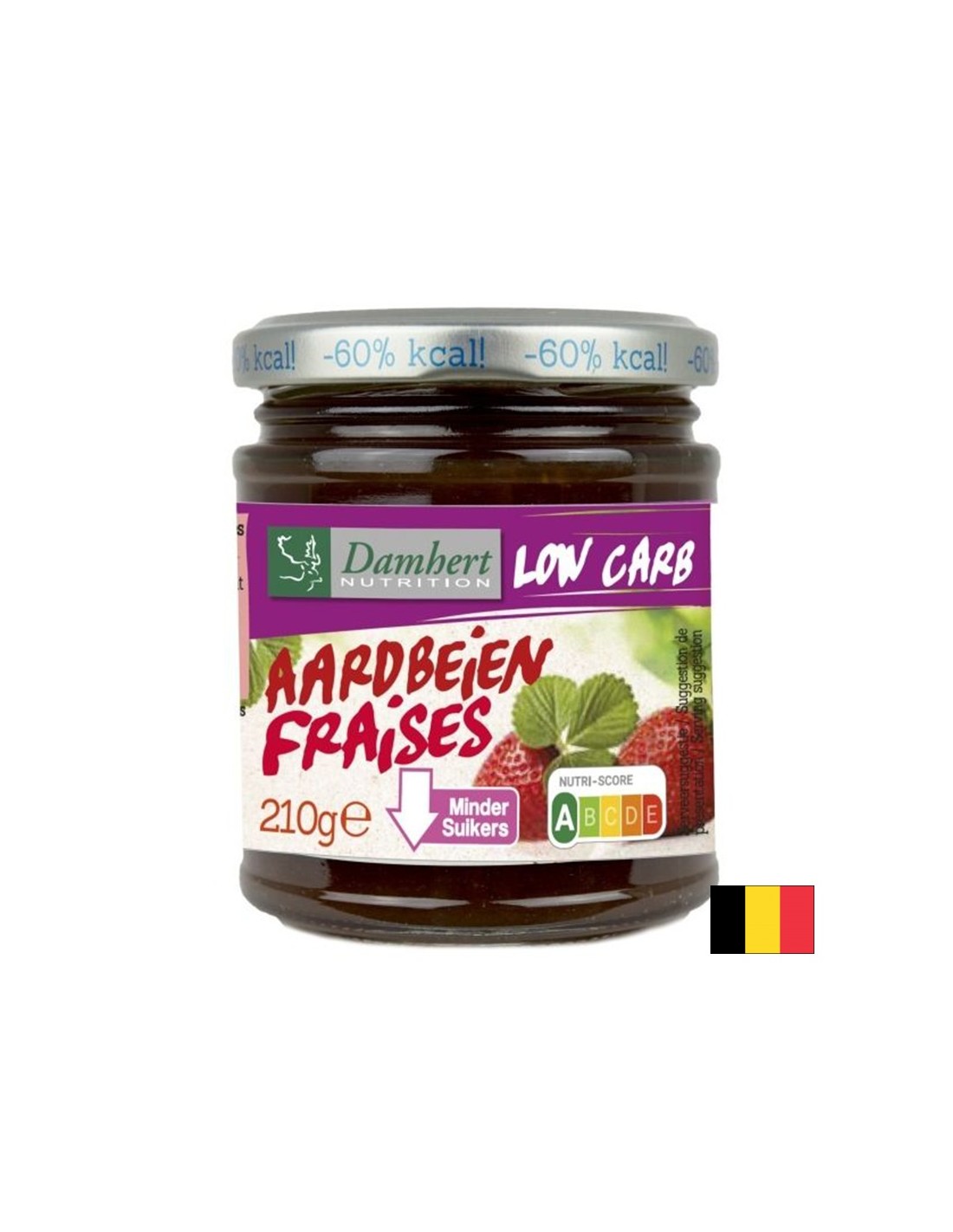 Boule de fraise à faible teneur en sucre et en glucides, 210 g