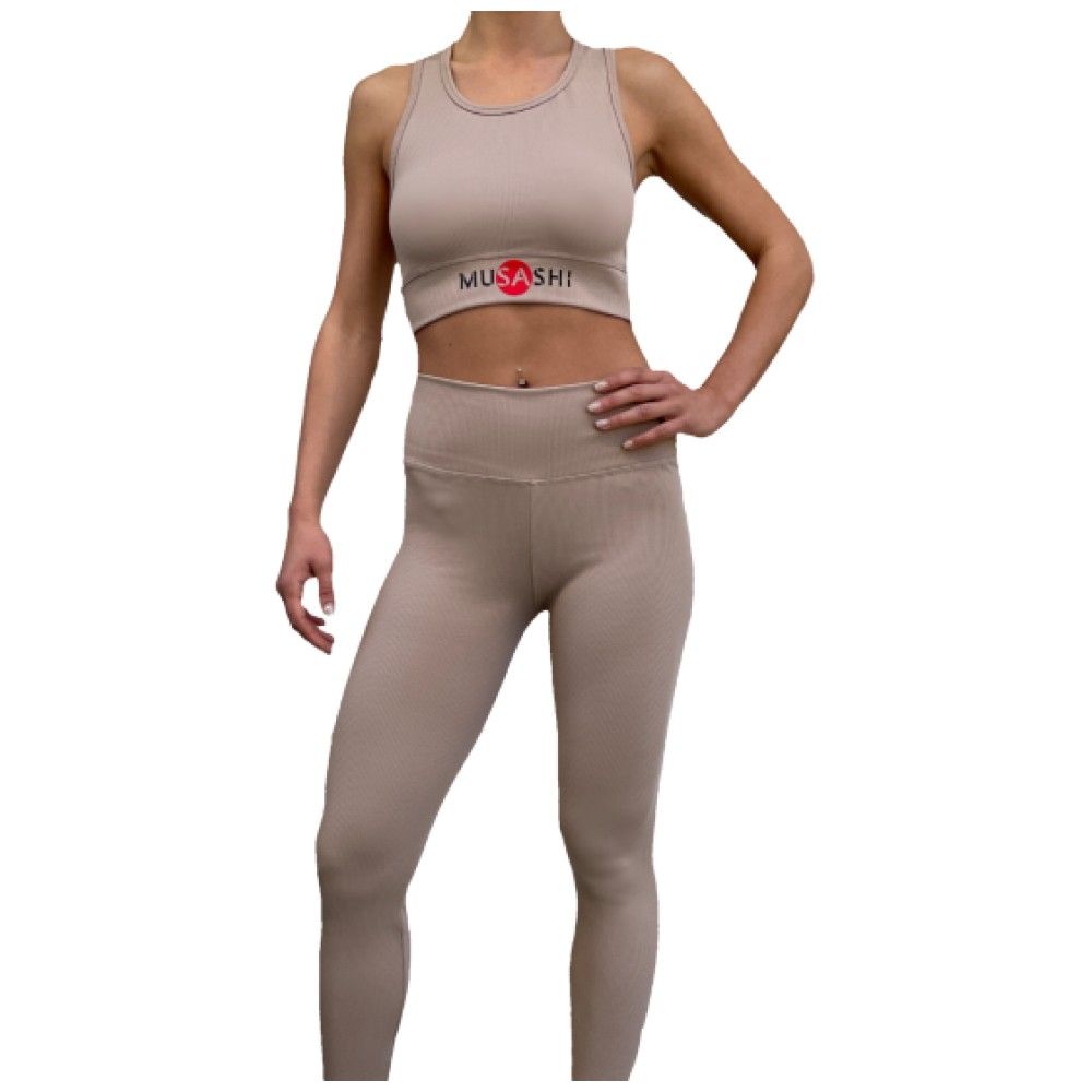 Cales côtelées pour femmes - beige