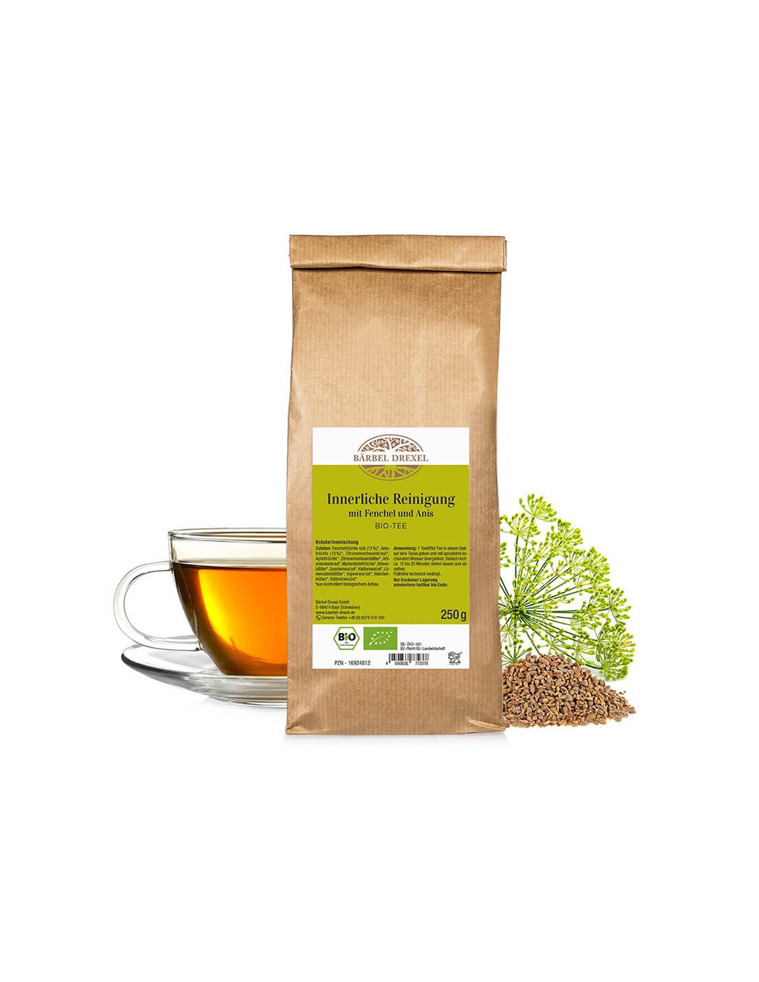 Thé biologique pour la détoxification - Bouquet d'herbes pour nettoyer le corps, 250 g