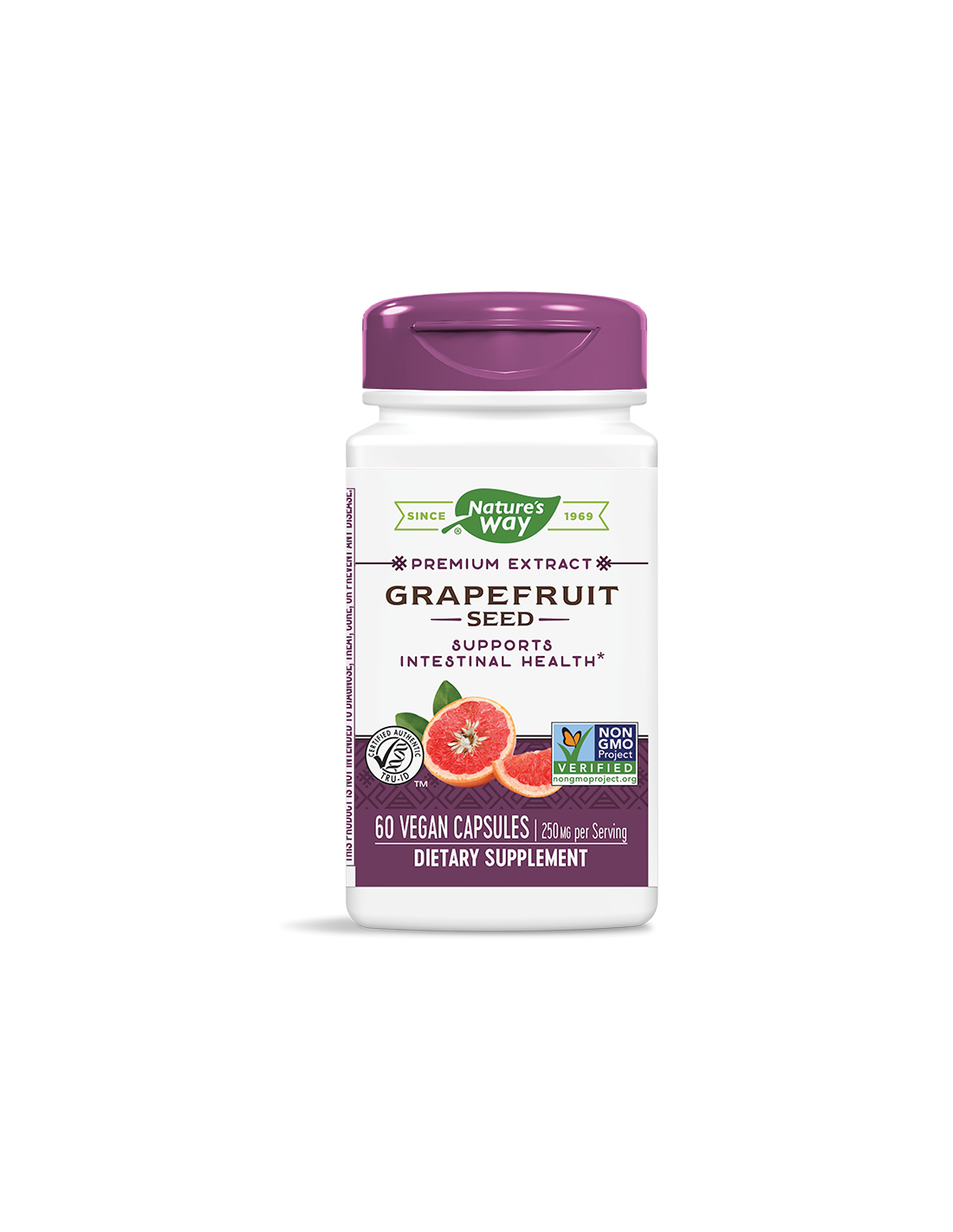 Pamplemousse - Extrait premium - soutien immunitaire et confort de l'estomac, 250 mg, 60 capsules