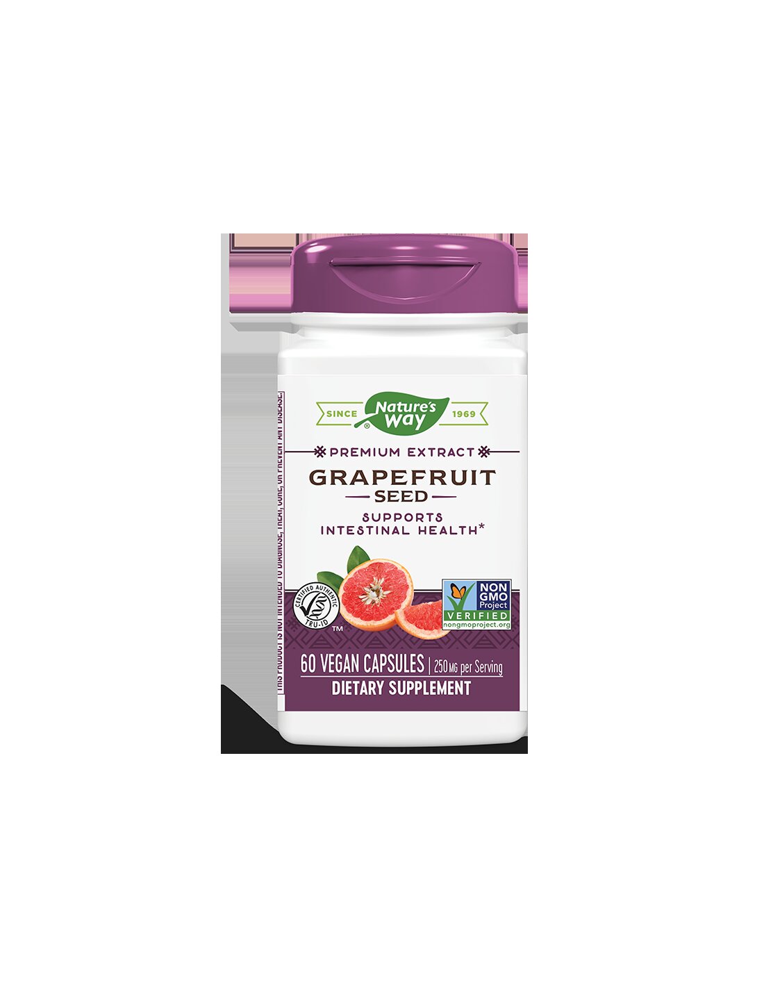 Pamplemousse - Extrait premium - soutien immunitaire et confort de l'estomac, 250 mg, 60 capsules