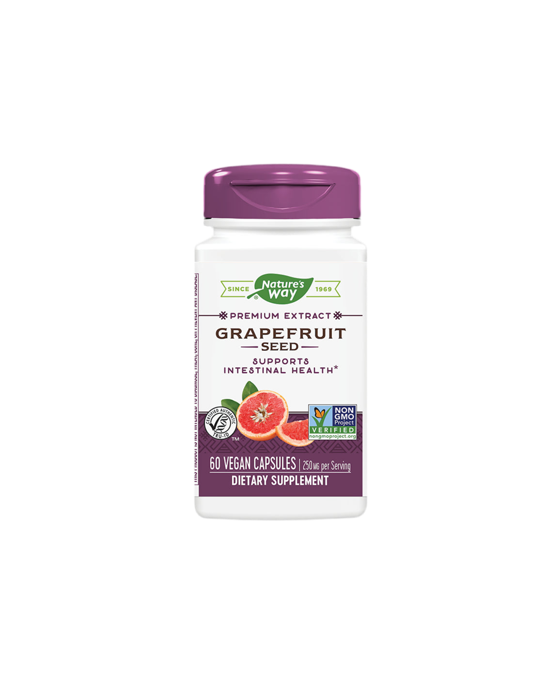 Pamplemousse - Extrait premium - soutien immunitaire et confort de l'estomac, 250 mg, 60 capsules