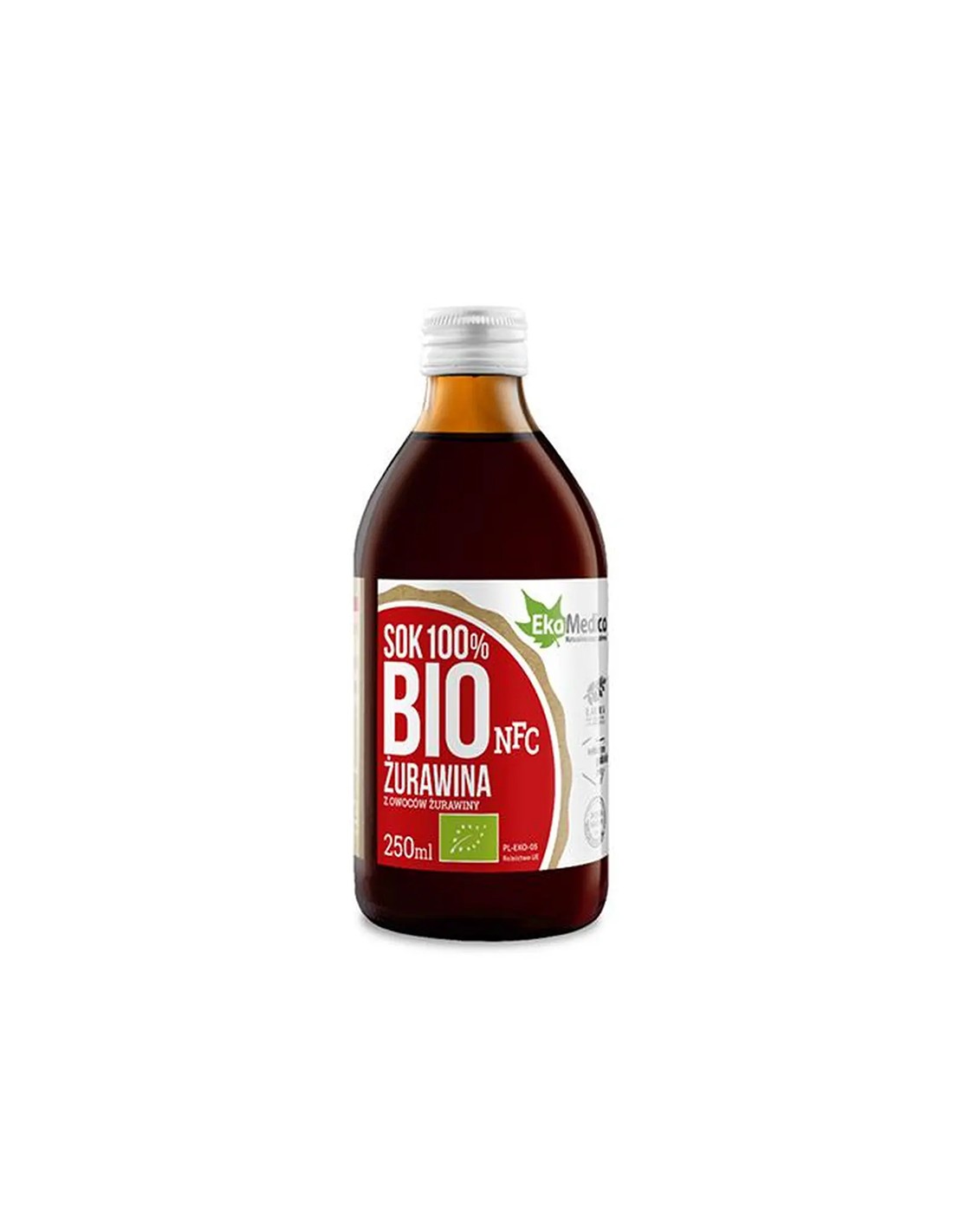 Jus de canneberge biologique avec acerola et vitamine C - infections des voies urinaires, 250 ml, 5 doses