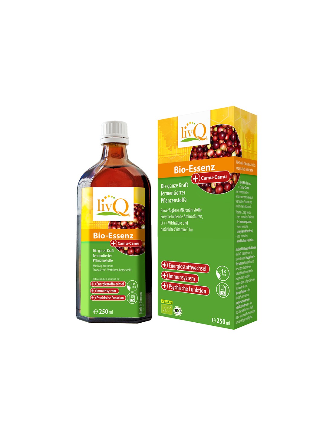 Sirop à l'extrait végétal fermenté au Camu-camu Bio, 250 ml <tc>LivQ</tc>