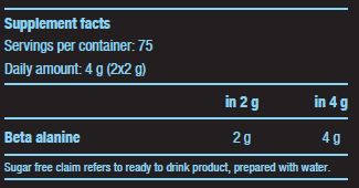 Poudre de bêta alanine - 0,300 kg