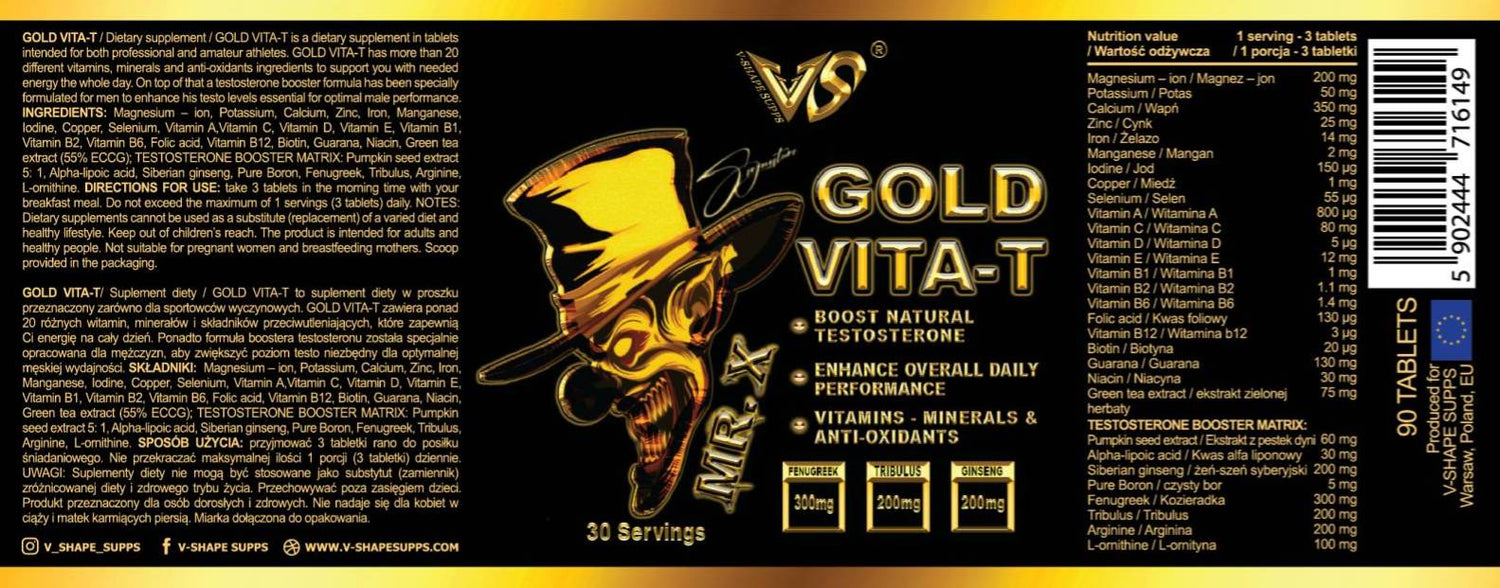 Mr. X Gold Vita-T 90 comprimés