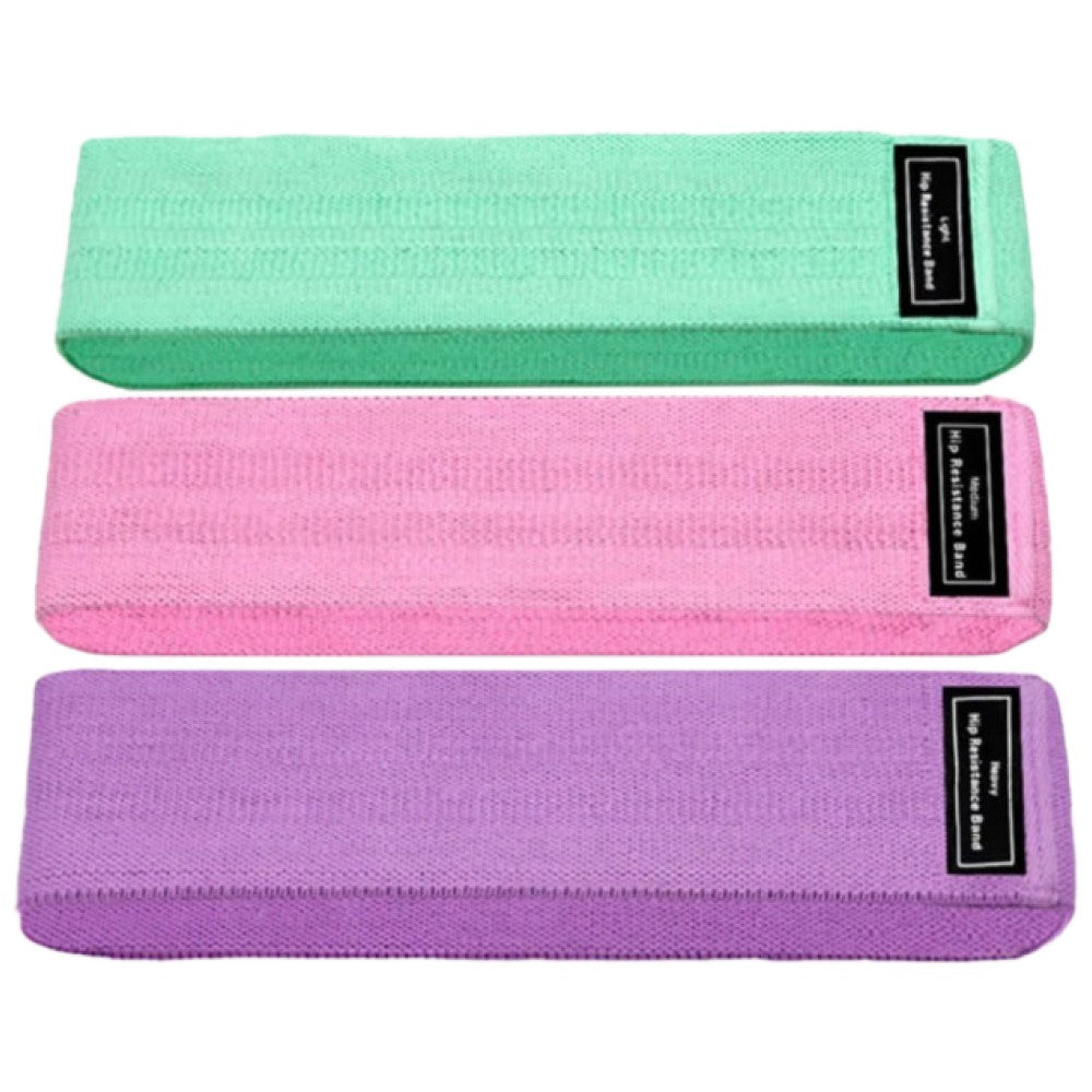 Ensemble de bandes élastiques de formation pour femmes avec revêtement textile/3 parties - 3 PC.