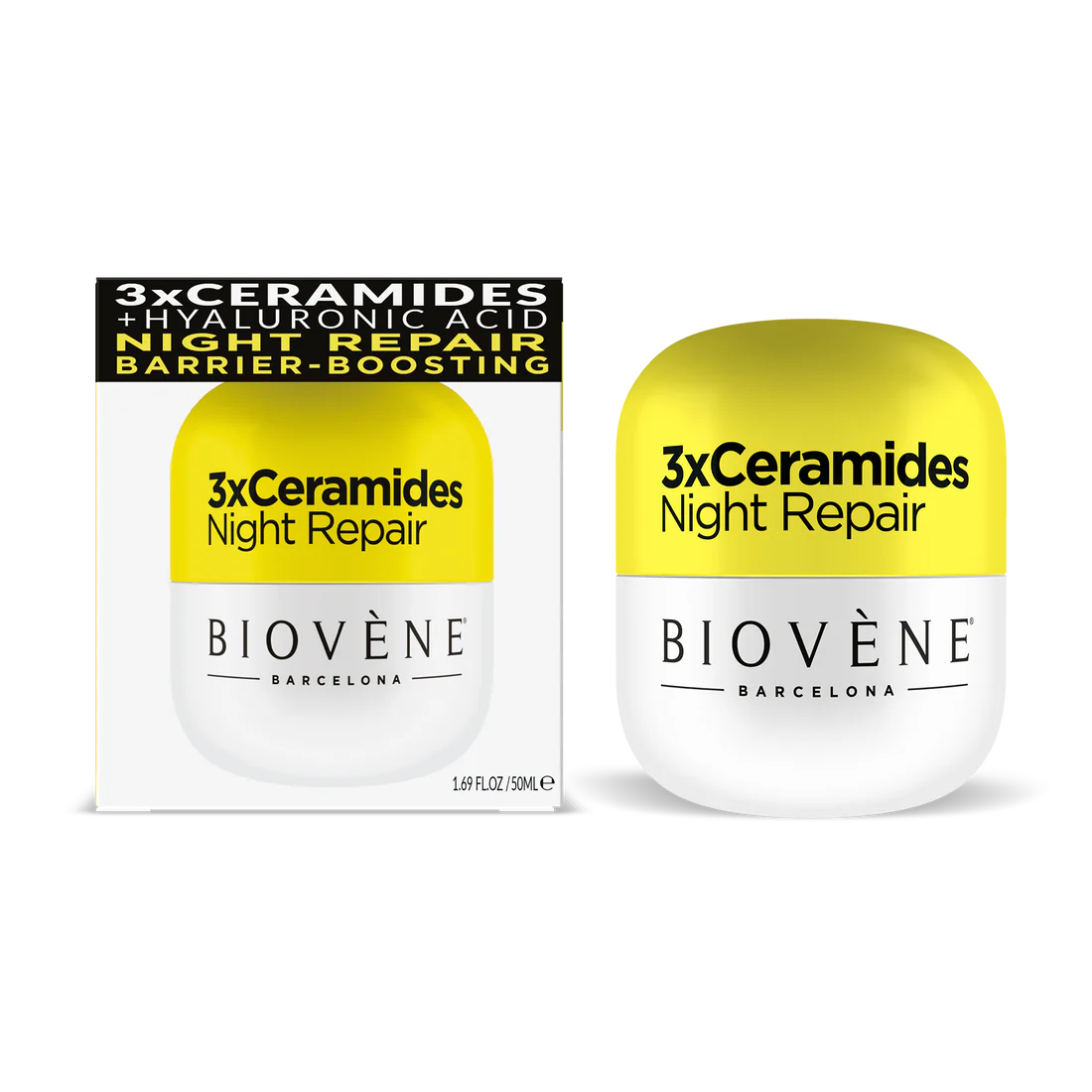 Crème de nuit 3x avec céramides pour la régénération et l'hydratation profonde - 50 ml