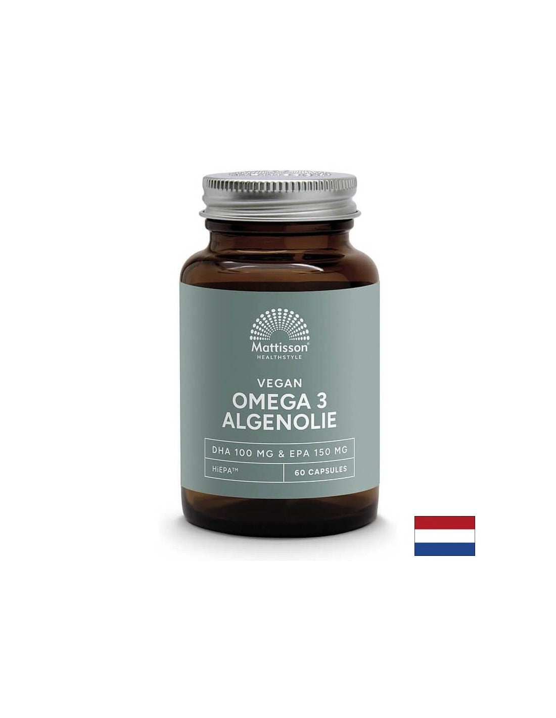 Oméga-3 végétaliens à partir des algues - Support pour la fonction cardiaque et cérébrale, EPA 150 mg, DHA 100 mg, 60 capsules