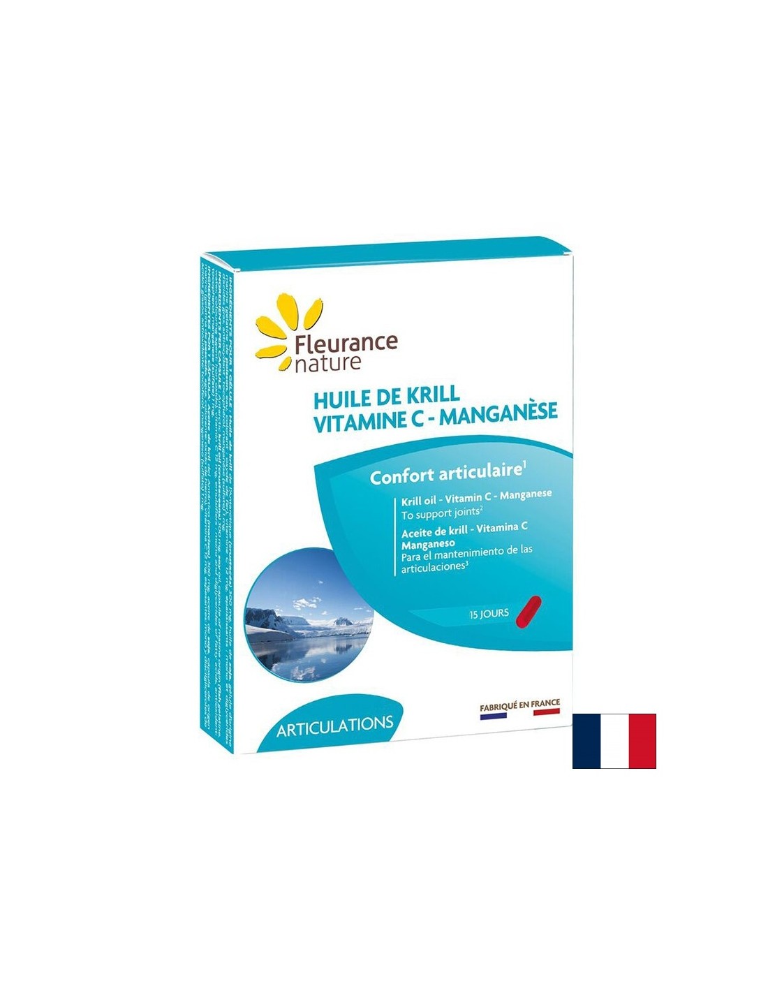 À l'appui des os et du cœur - Krill (huile) + vitamine C et manganèse, 300 mg x 15 capsules