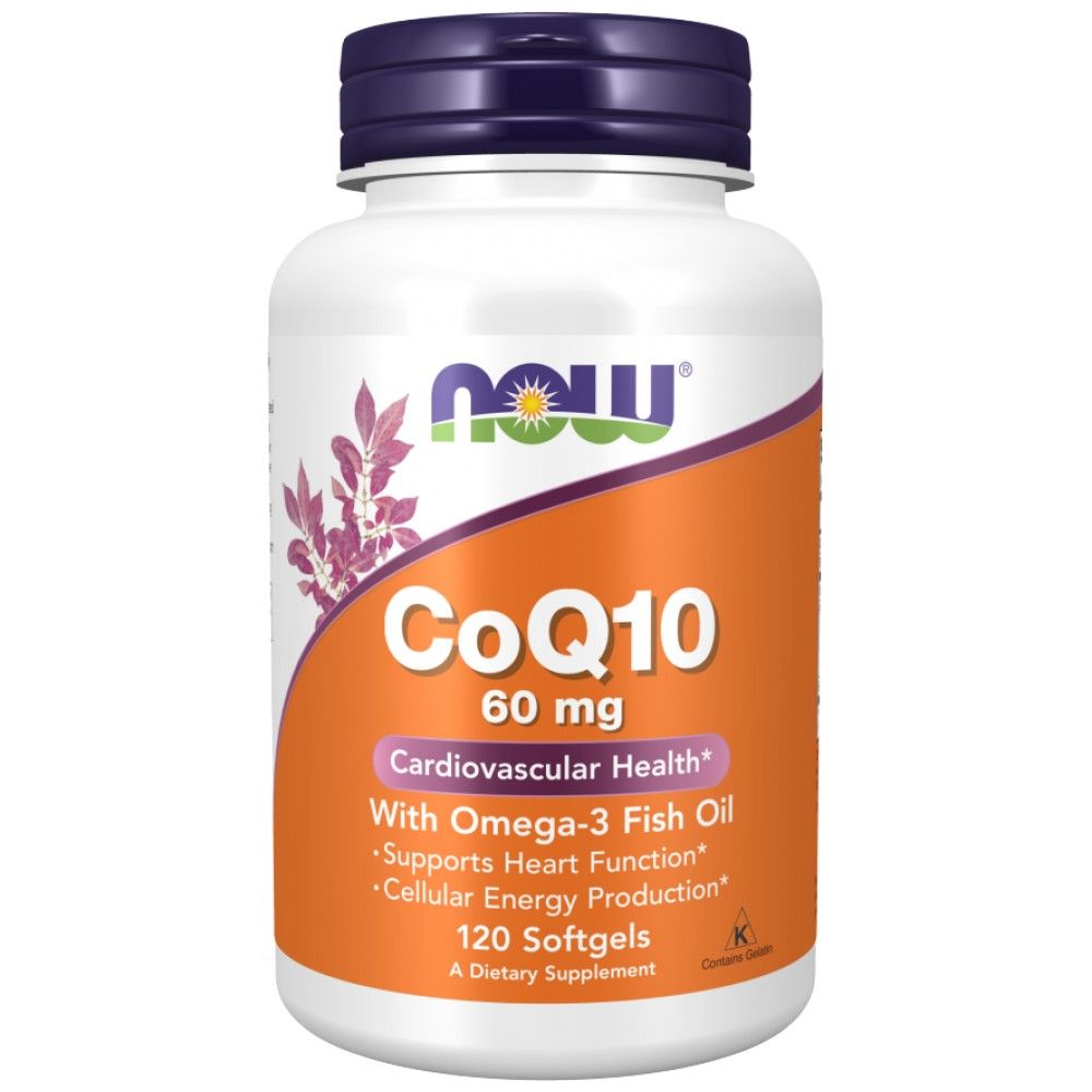 COQ10 60 mg + oméga 3 - 120 capsules de gel