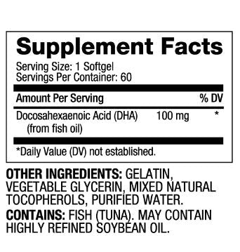 DHA 100 mg / 60 Softgels - Nutra Best Europe