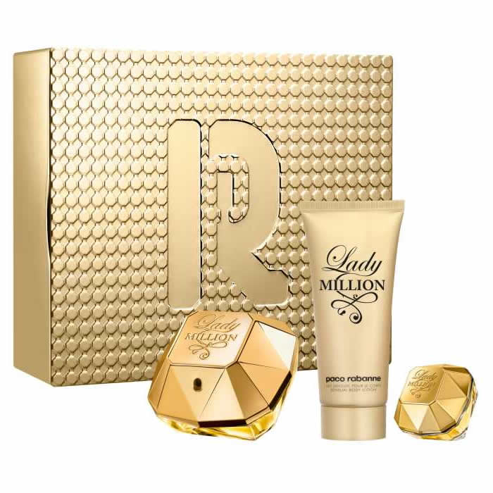 <tc>PACO RABANNE</tc> Lady Million Eau De Parfum Vaporisateur 80 ml Coffret 3 Pièces