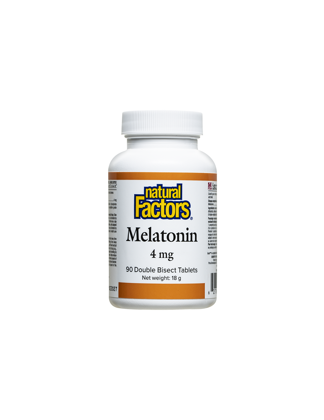 Insomnie - mélatonine, 4 mg x 90 comprimés, avec 2 divisions