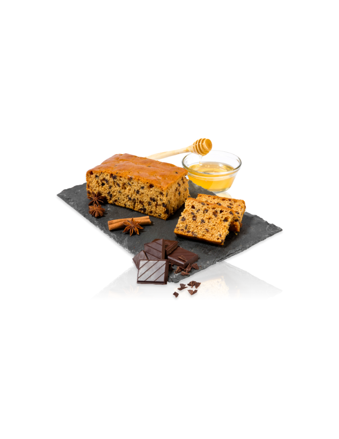 Pain de miel français avec pépites de chocolat, 40% de miel, 250 g,