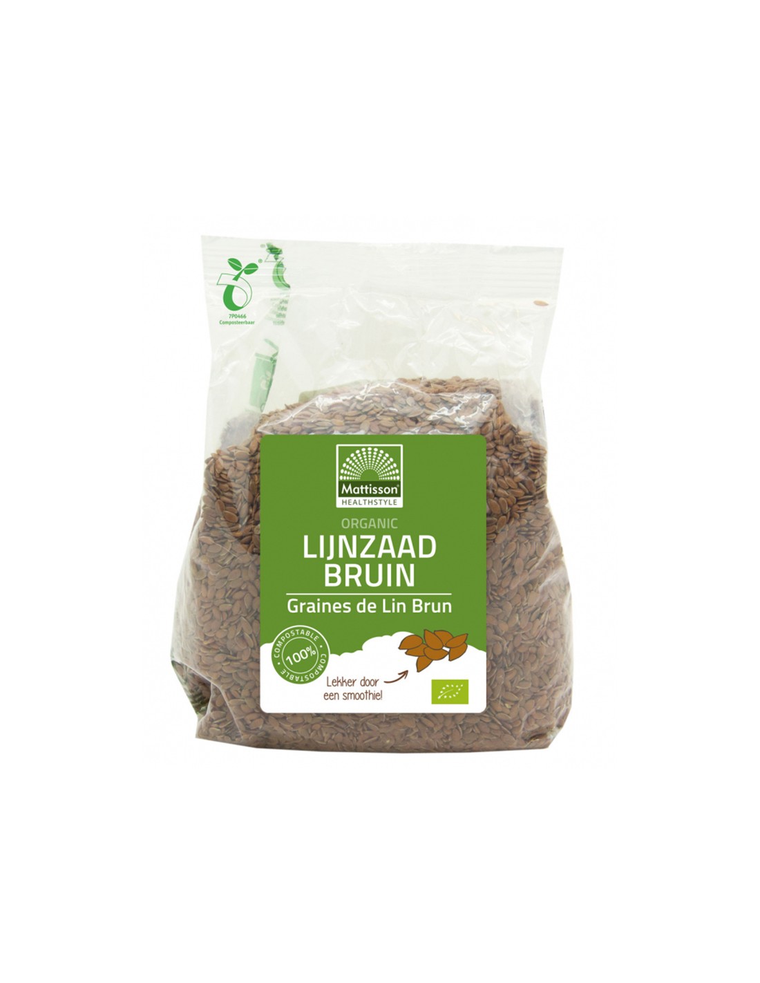 Graines de lin (grains entiers) organiques, 400 g