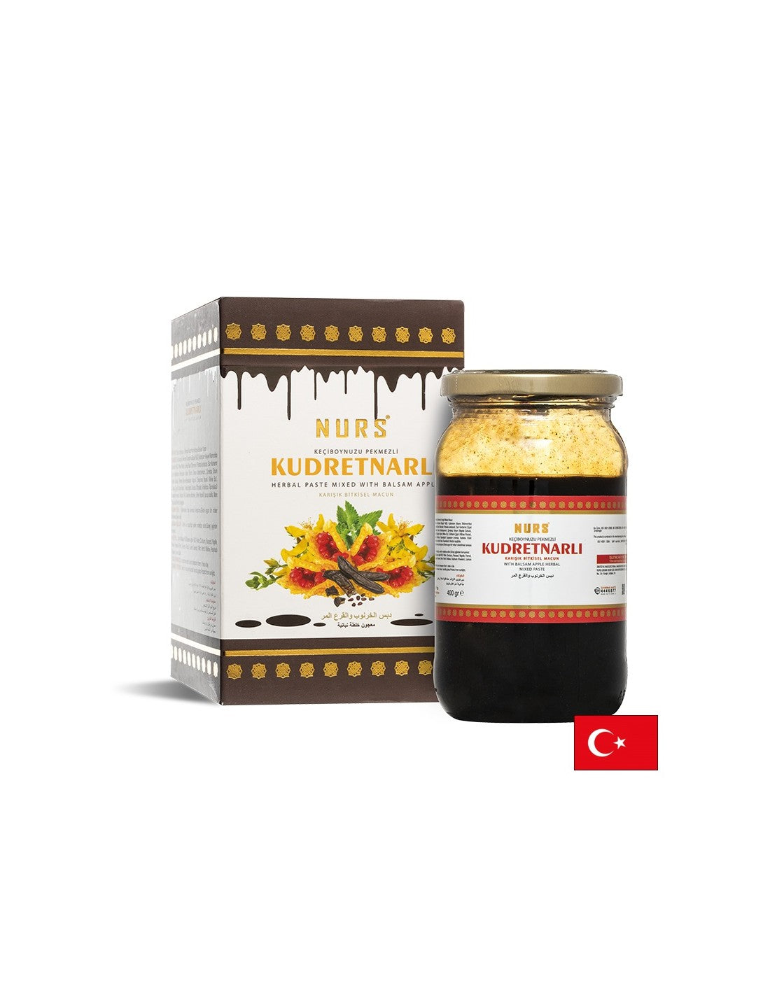 Paste à base de plantes avec mélasse de caroube et melon amer pour une bonne digestion, 400 ml