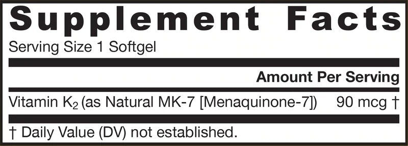 MK-7 90 MCG - 60 capsules de gel