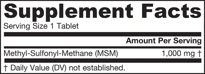 MSM 1000 mg - 120 comprimés