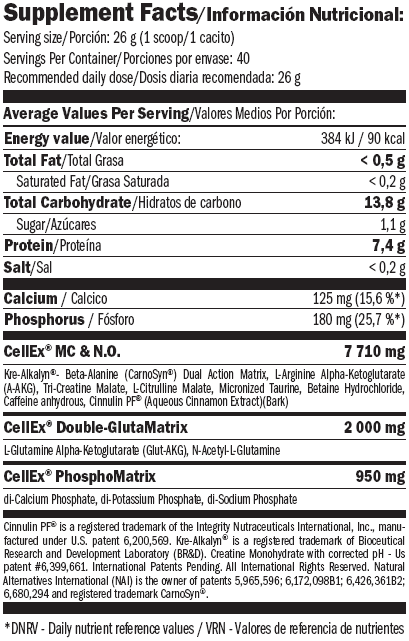 CELLEX ® POUDRE UNLIMITÉ 520G.