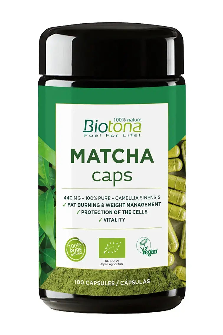 Thé Matcha bio 440 mg /100 gélules, 50 doses/ <tc>Biotona</tc>