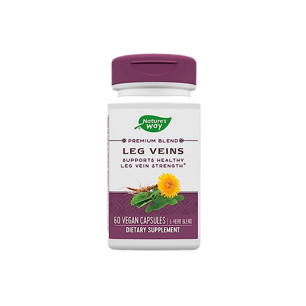 Varices et circulation altérée - Veines de jambe - Formule premium avec herbes et vitamine C, 60 capsules