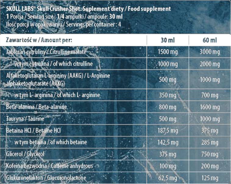 Skull Crusher/Pre-Workout Shot - 120 ml