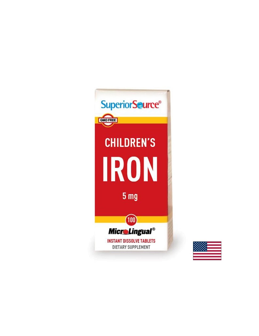 Fer pour enfants, 5 mg x 100 comprimés sublinguaux <tc>Superior Source</tc>