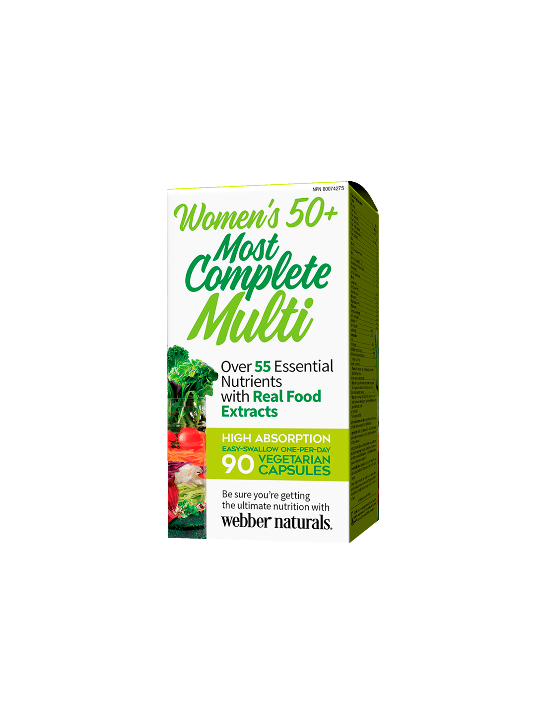 Multivitamines pour femmes de 50 ans et plus - Le multivitamine le plus complet pour femmes de 50 ans et plus, 90 capsules V <tc>Webber Naturals</tc>