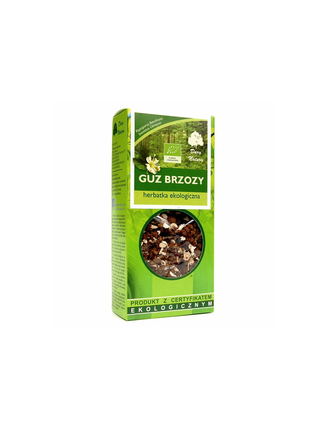 Poudre de champignon chaga et bouleau Bio, 50 g <tc>Dary Natury</tc>