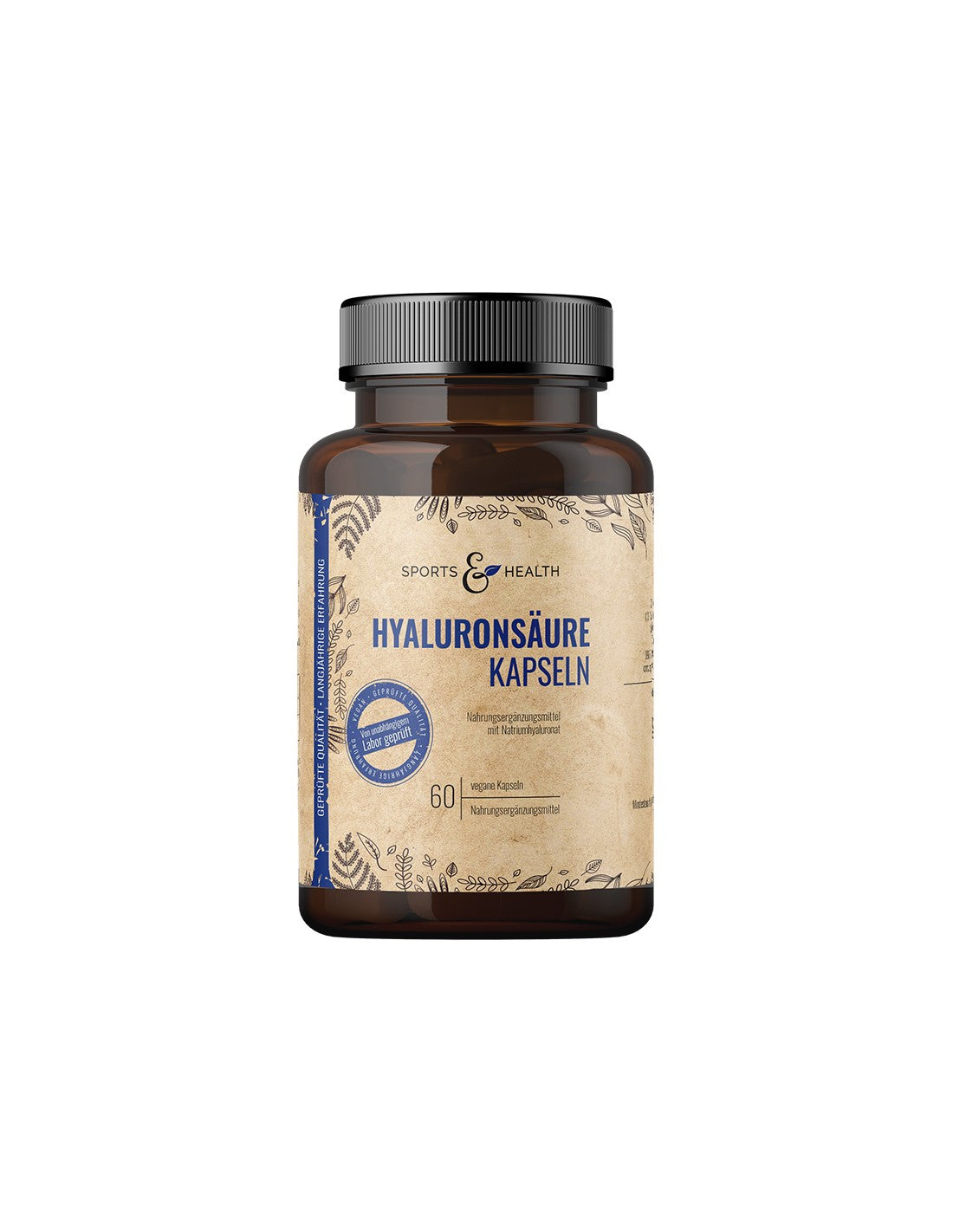 Cheveux et peau - Acide hyaluronique 500 mg, 60 gélules <tc>Sports & Health Solutions</tc>
