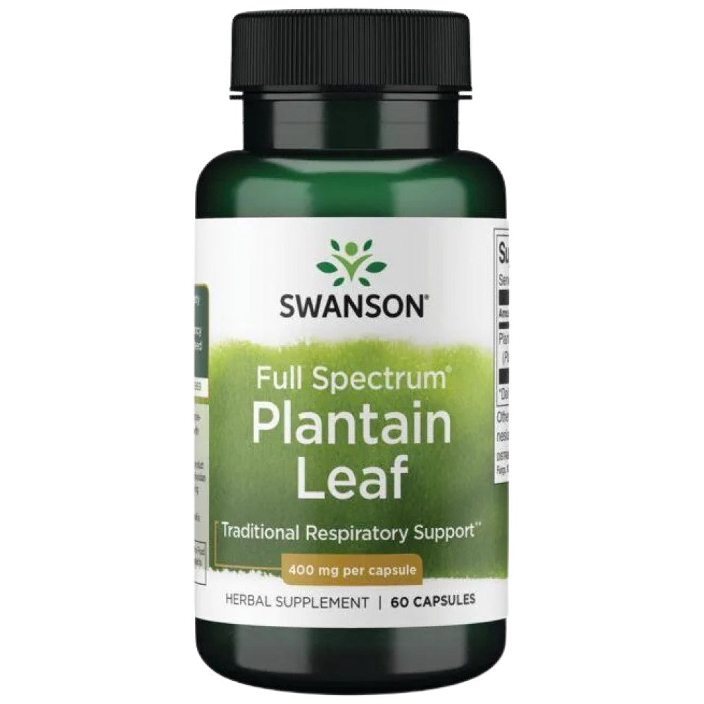 Feuille de plantain à spectre complet 400 mg 60 capsules