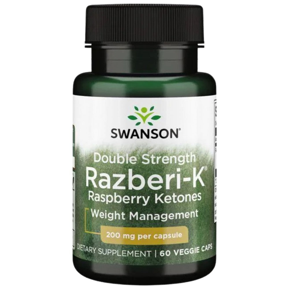 Razberi - K 200 mg | Cétones de framboise à double résistance - 60 capsules