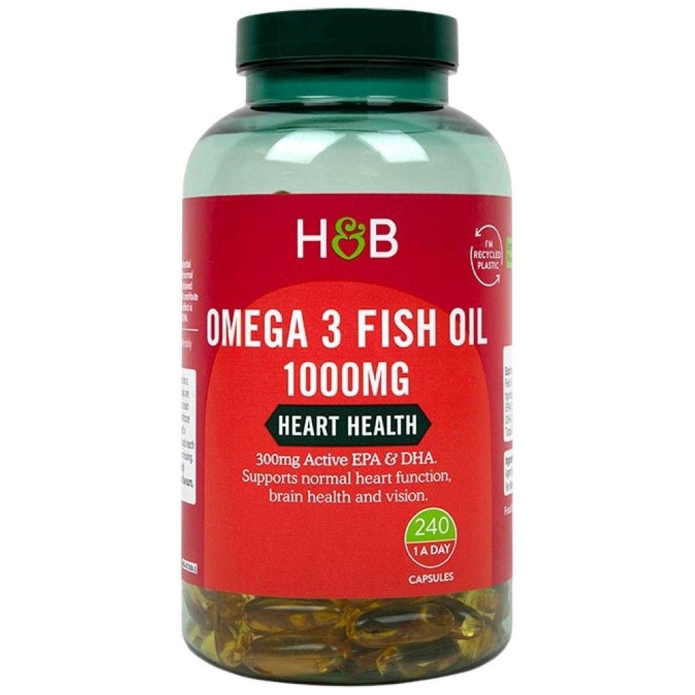 Oméga 3 Concentré d'huile de poisson 1000 mg - 240 capsules de gel