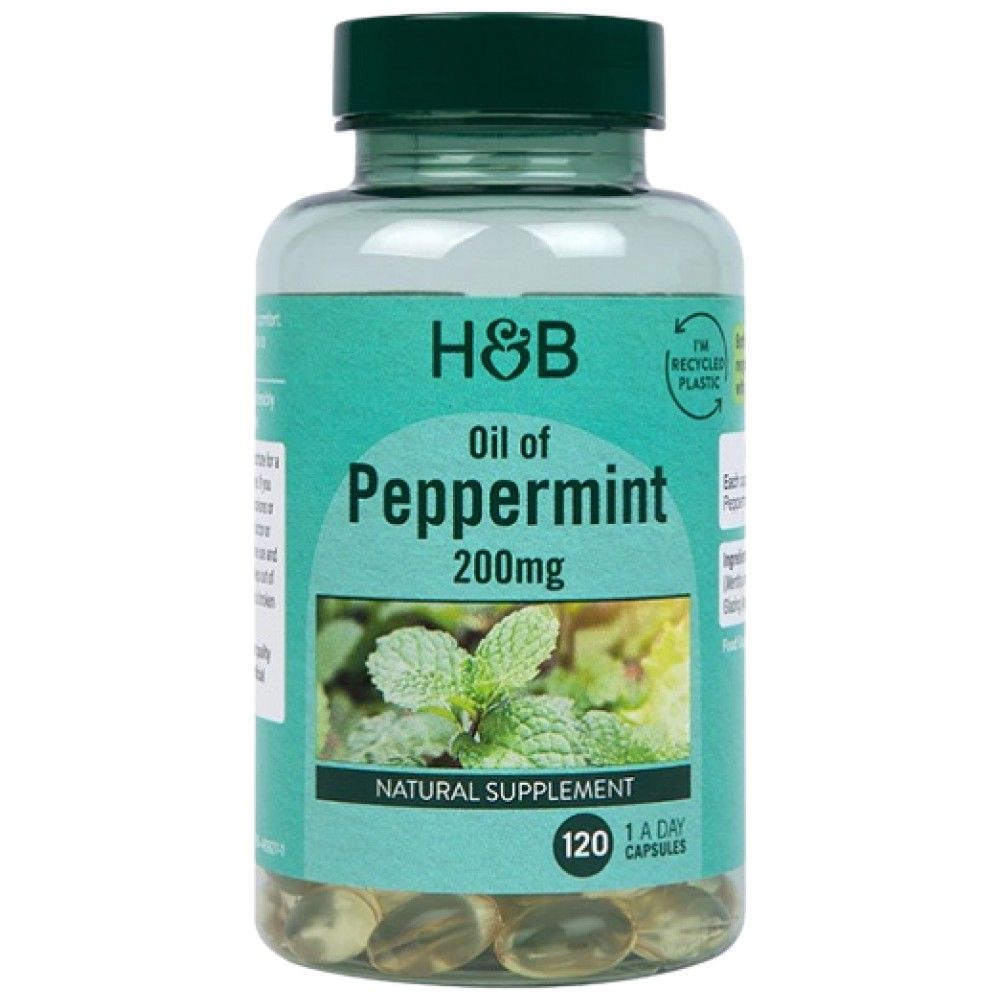 Huile de menthe poivrée 200 mg - 120 capsules
