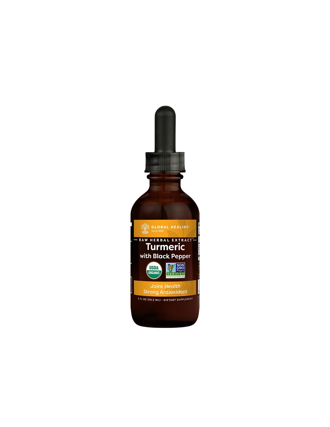 Effet anti-inflammatoire - Curcuma avec poivre noir, chute de 59,2 ml