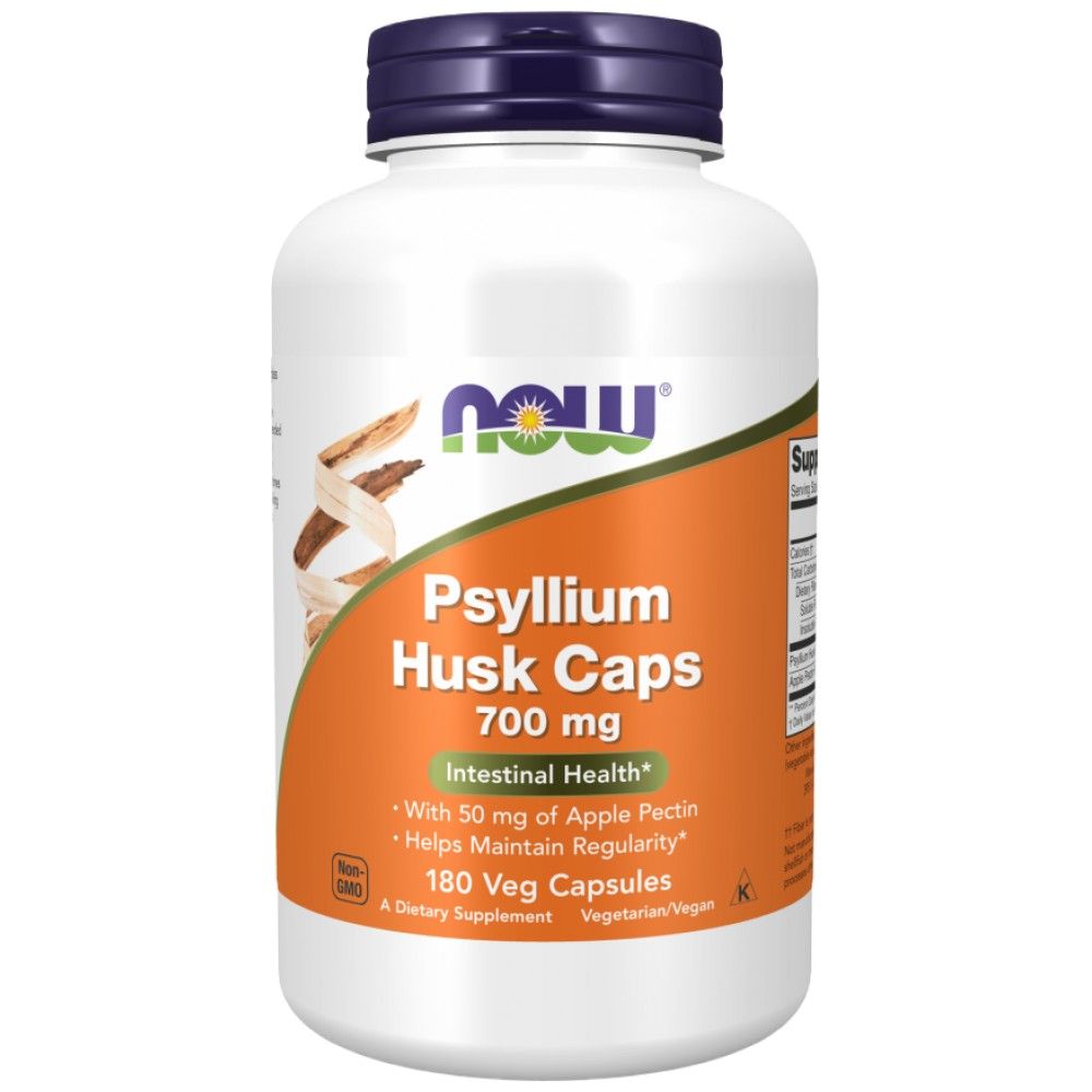 Psyllium Husk 700 mg | avec la pectine de pomme - 180 capsules