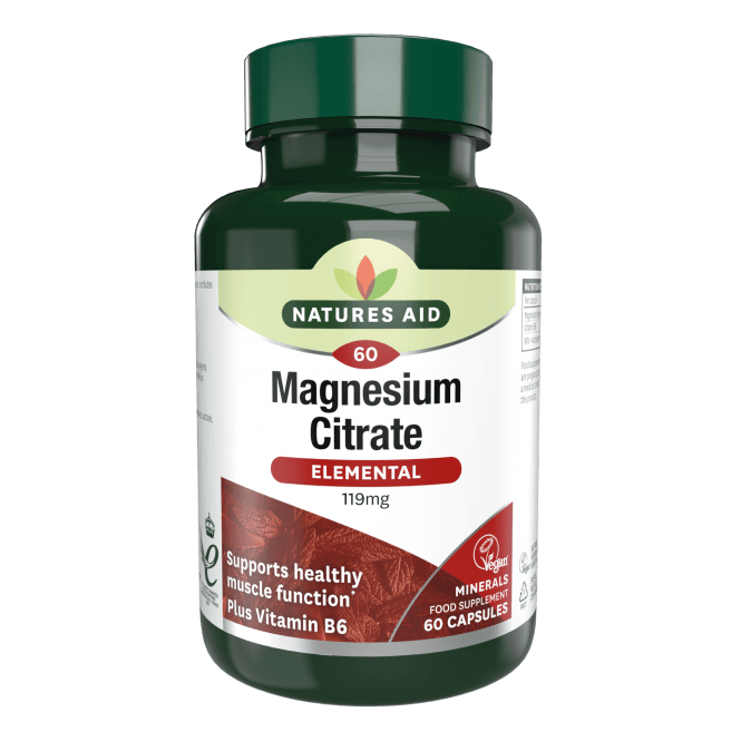 Citrate de magnésium + vitamine B6 (Citrate de magnésium élémentaire) 119 mg 60 capsules natures