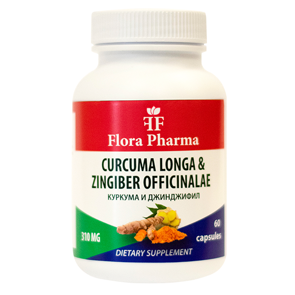 Curcuma et Ginger/60 capsules, 30 doses/Flora Pharma
