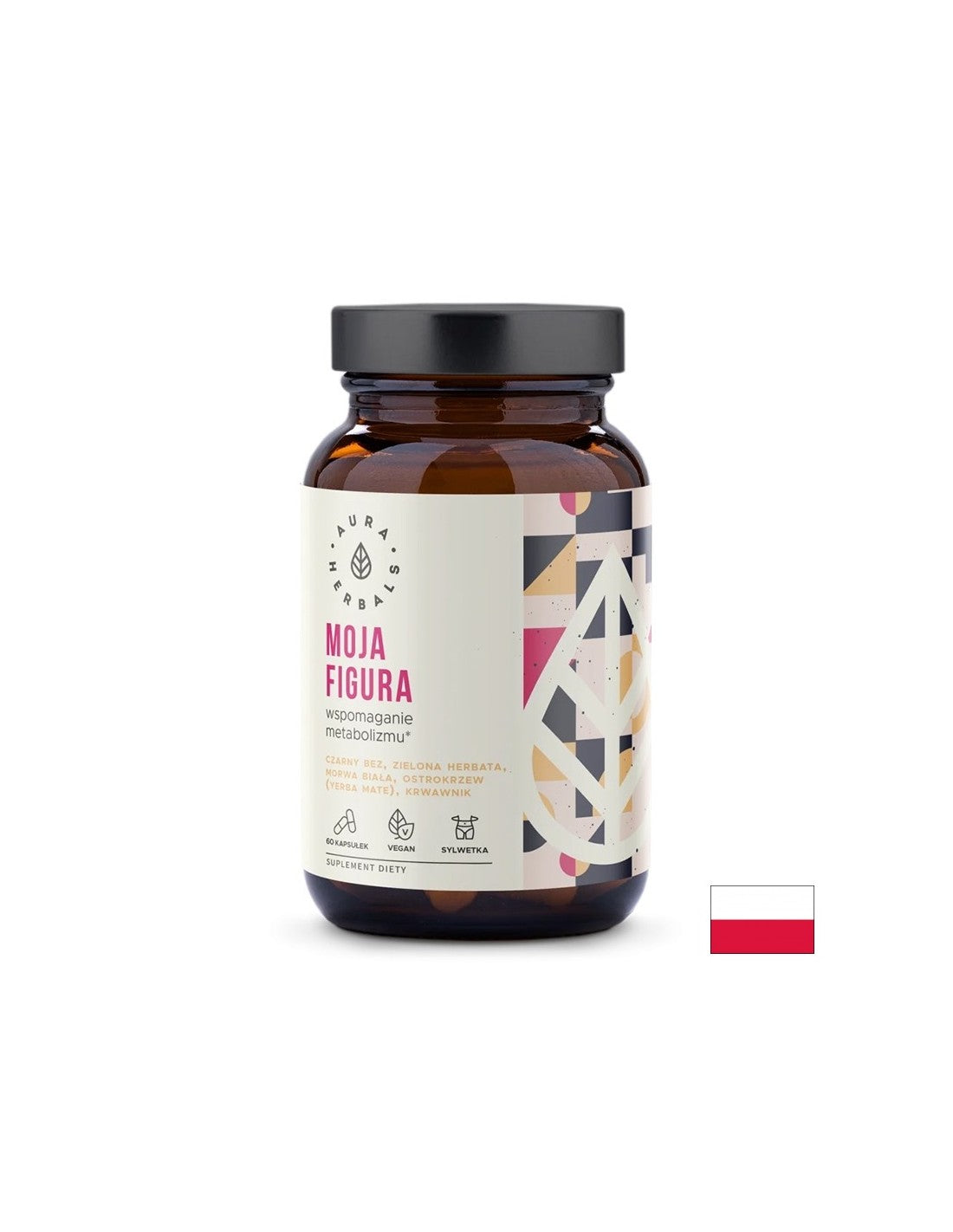 Métabolisme (formule avec sureau noir, thé vert, mûrier blanc, yerba mate et mine), 60 capsules