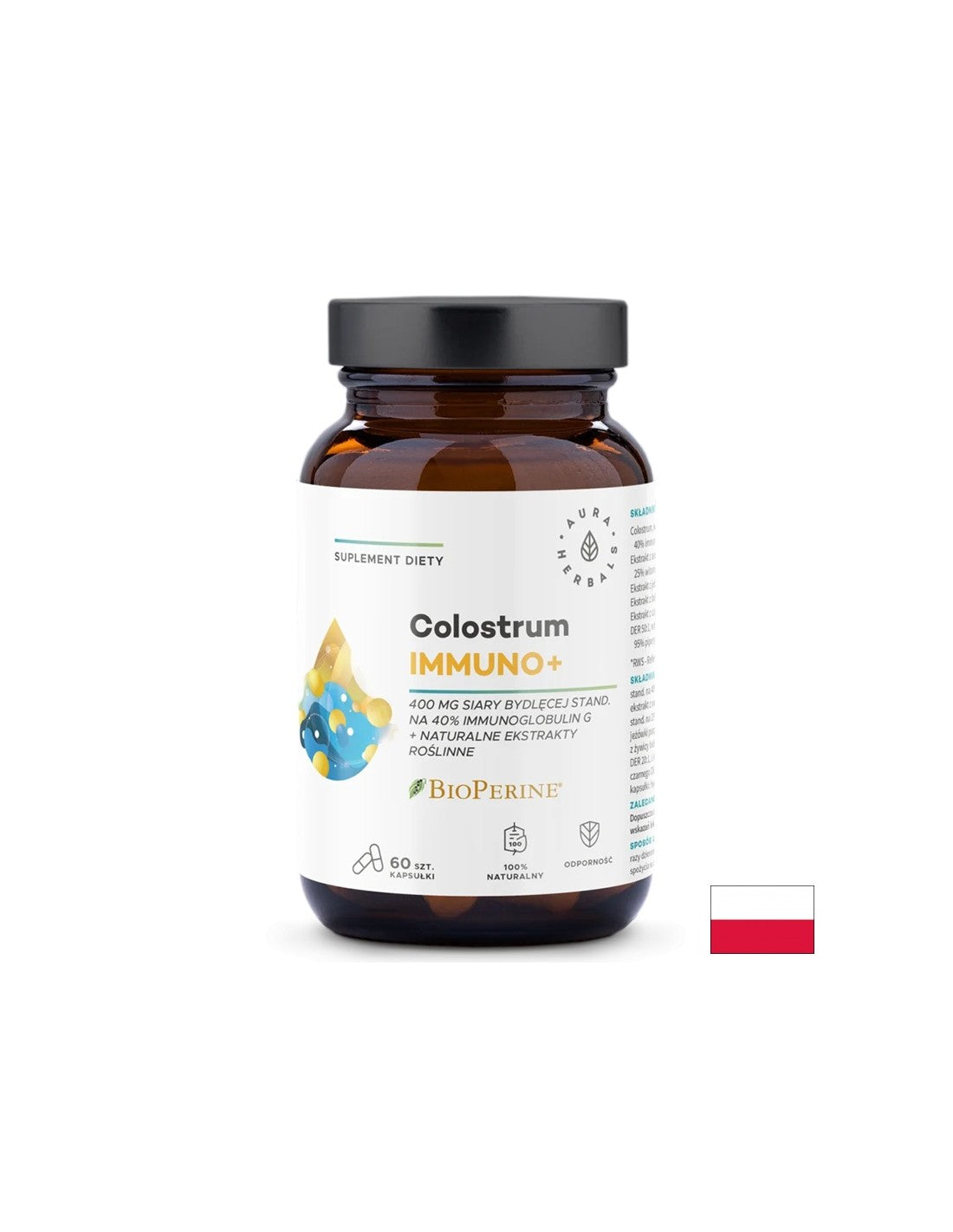 Colostrum Immuno + Bioperin, 60 capsules