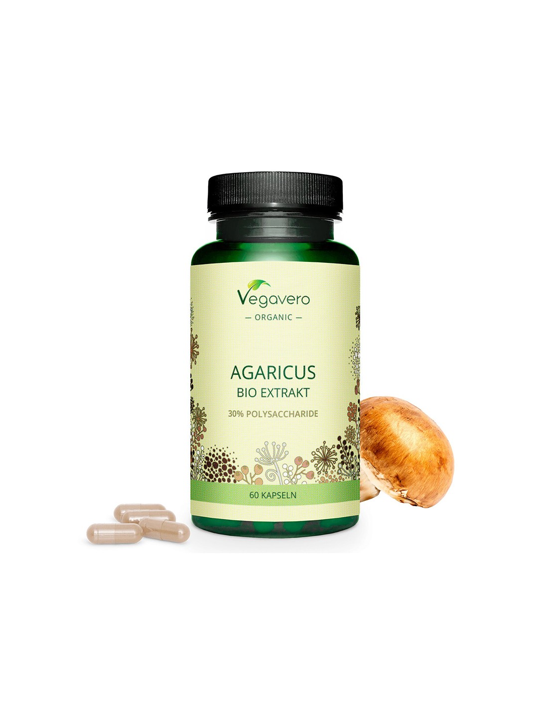 Immunomodulateur naturel - Extrait d'agaric de maïs bio, 60 capsules <tc>Vegavero</tc>