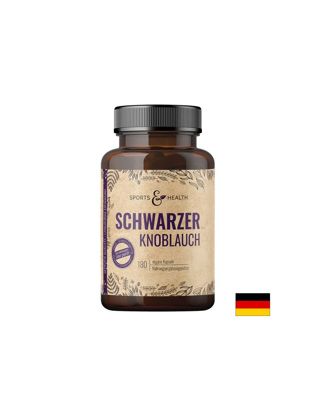 Pour le cholestérol élevé - ail noir, 600 mg x 180 capsules