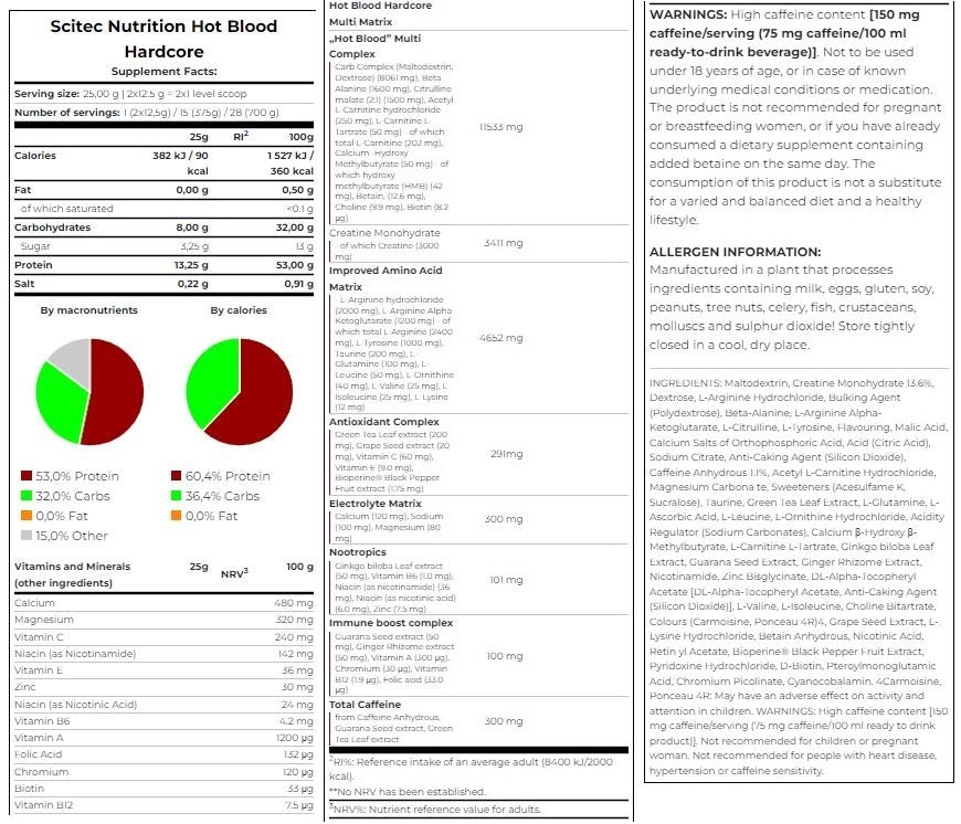 Hardcore de sang chaud 0,375 kg