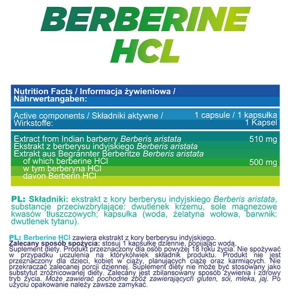 Berberine HCL 510 mg | Extrait de l'étincelle indienne - 90 capsules