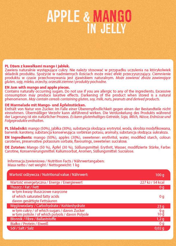 Frulove en gelée | Apple et mangue - 1000 grammes