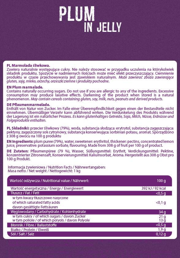 Frulove en gelée | Prune - 1000 grammes