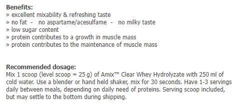 Sachet d'hydrolyzate de lactosérum transparent 0,025 kg