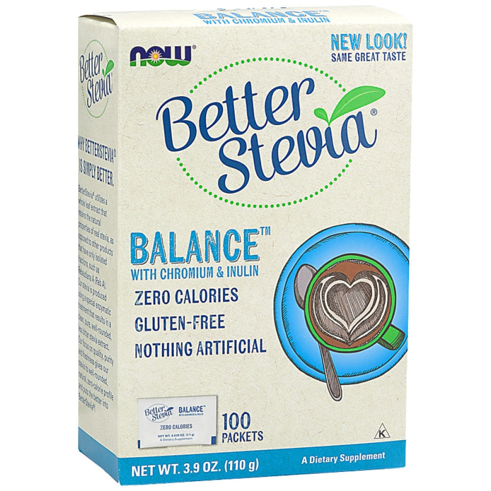 Better Stevia® Balance ™ | avec chrome et inulin - 100 paquets